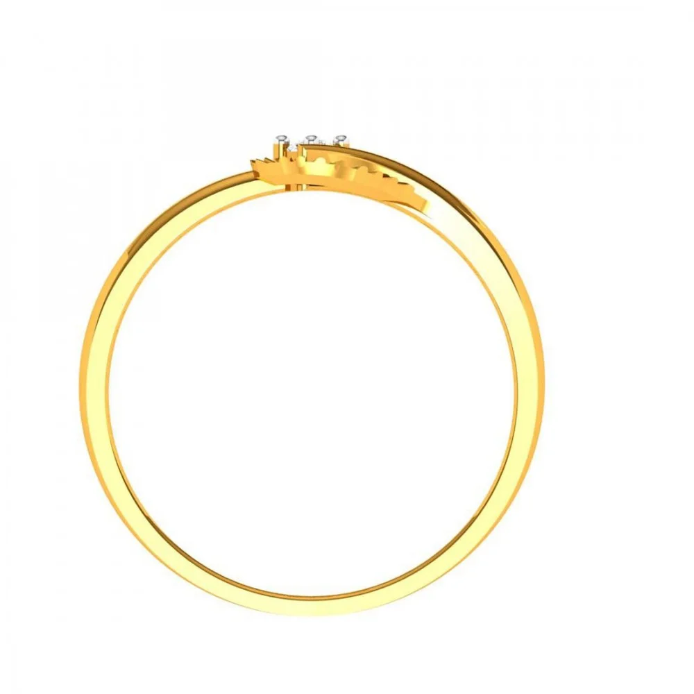 14KT (585) Yellow Gold Ring For Woman - Image 4