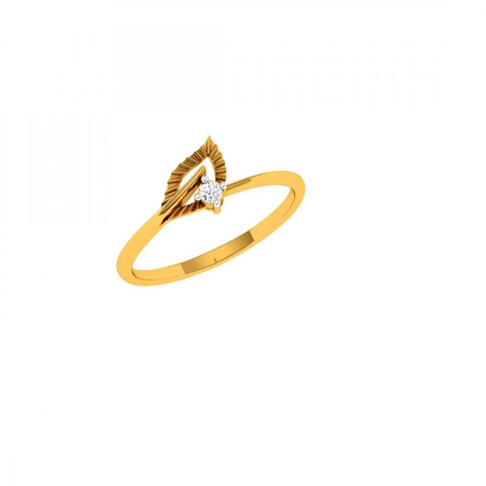 14KT (585) Yellow Gold Ring For Woman - Image 5
