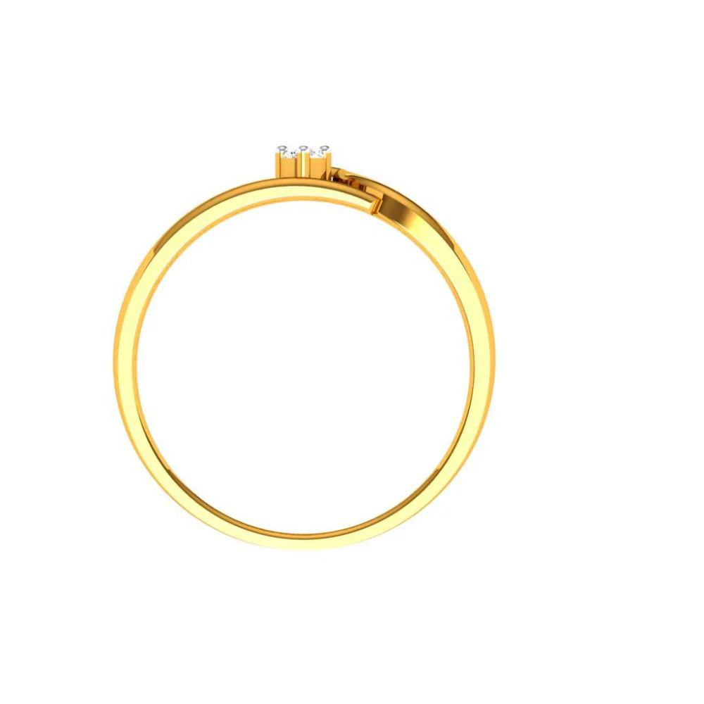 14KT (585) Yellow Gold Ring For Woman - Image 3