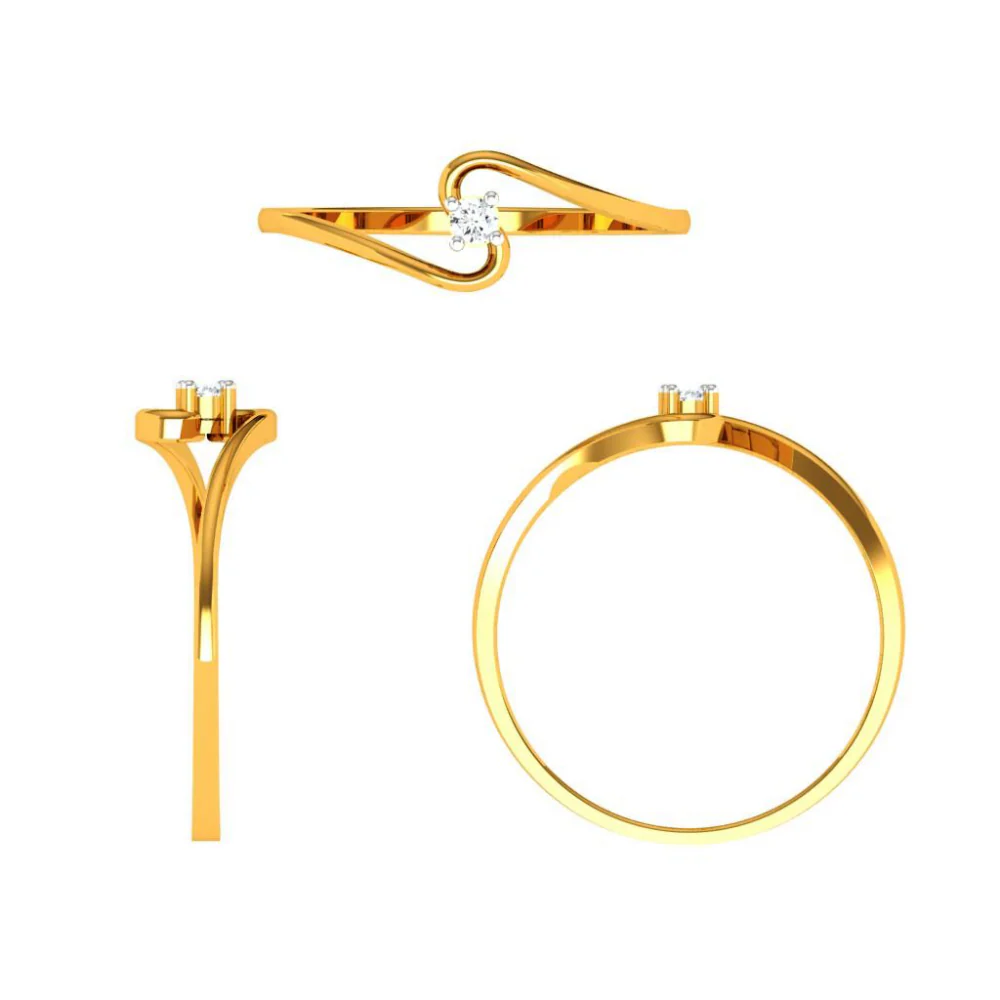 14KT (585) Yellow Gold Ring For Woman - Image 5