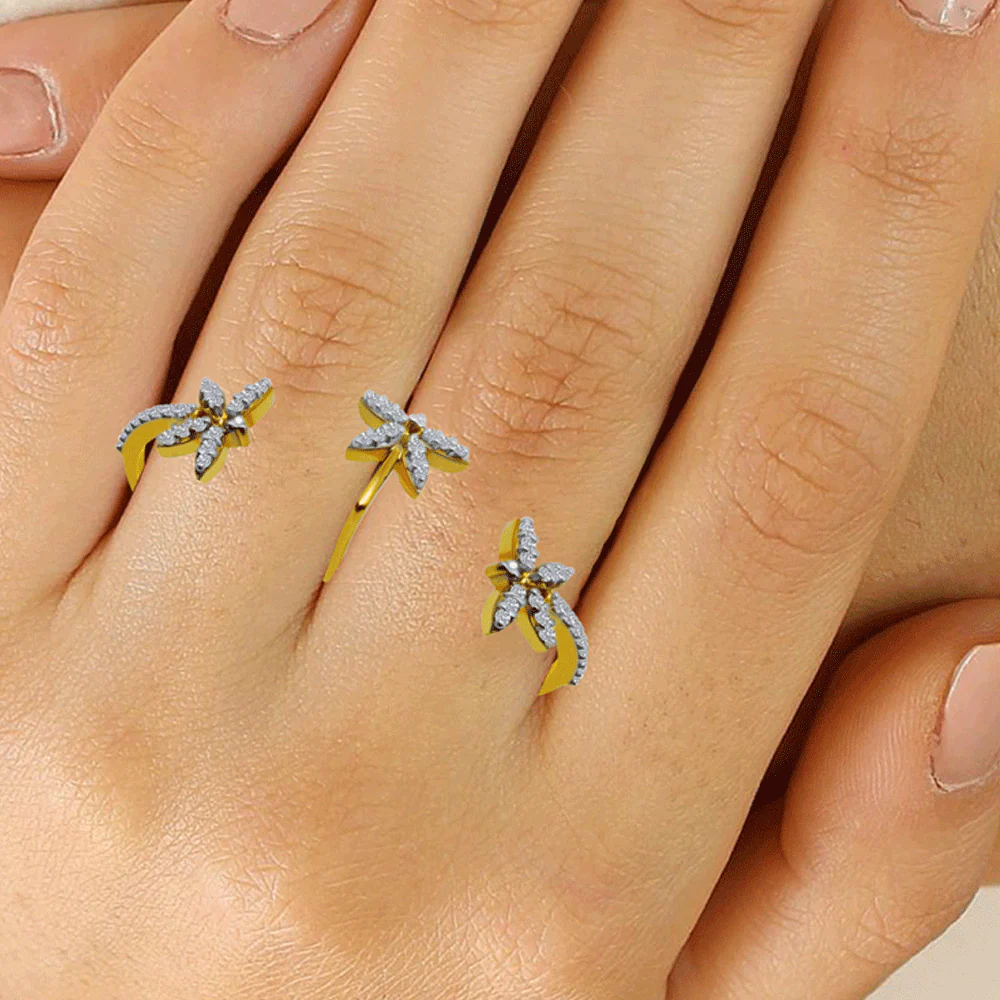 14KT (585) Yellow Gold Ring For Women - Image 2