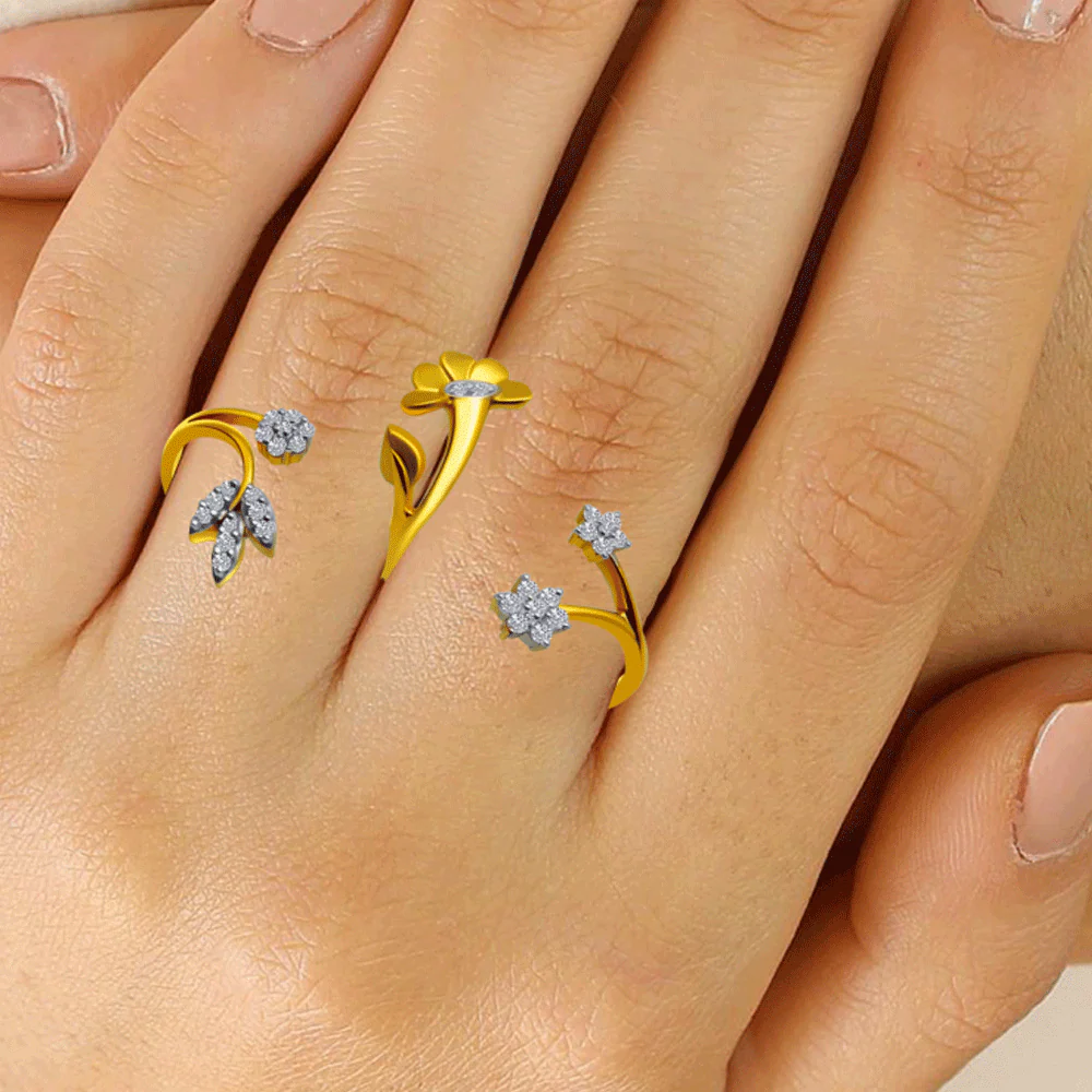 14KT (585) Yellow Gold Ring For Women - Image 2