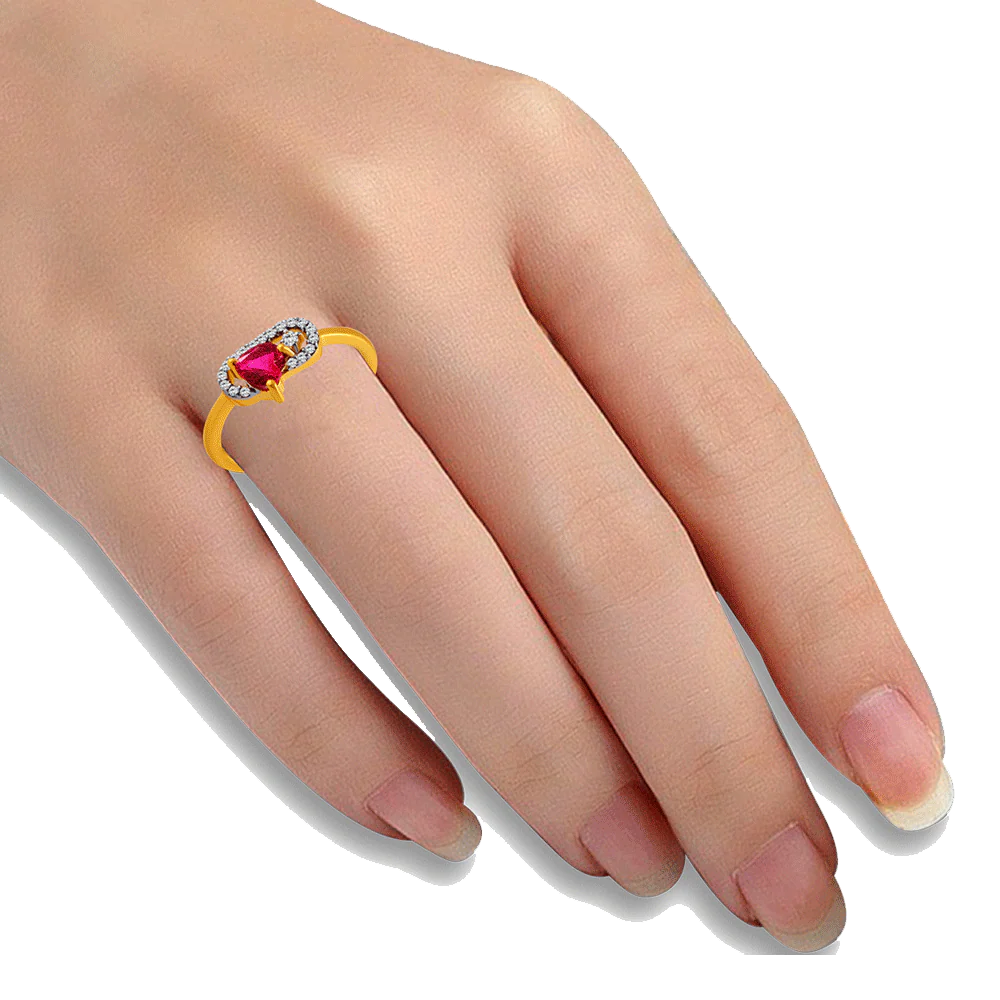 14KT (585) Yellow Gold Ring For Women - Image 2
