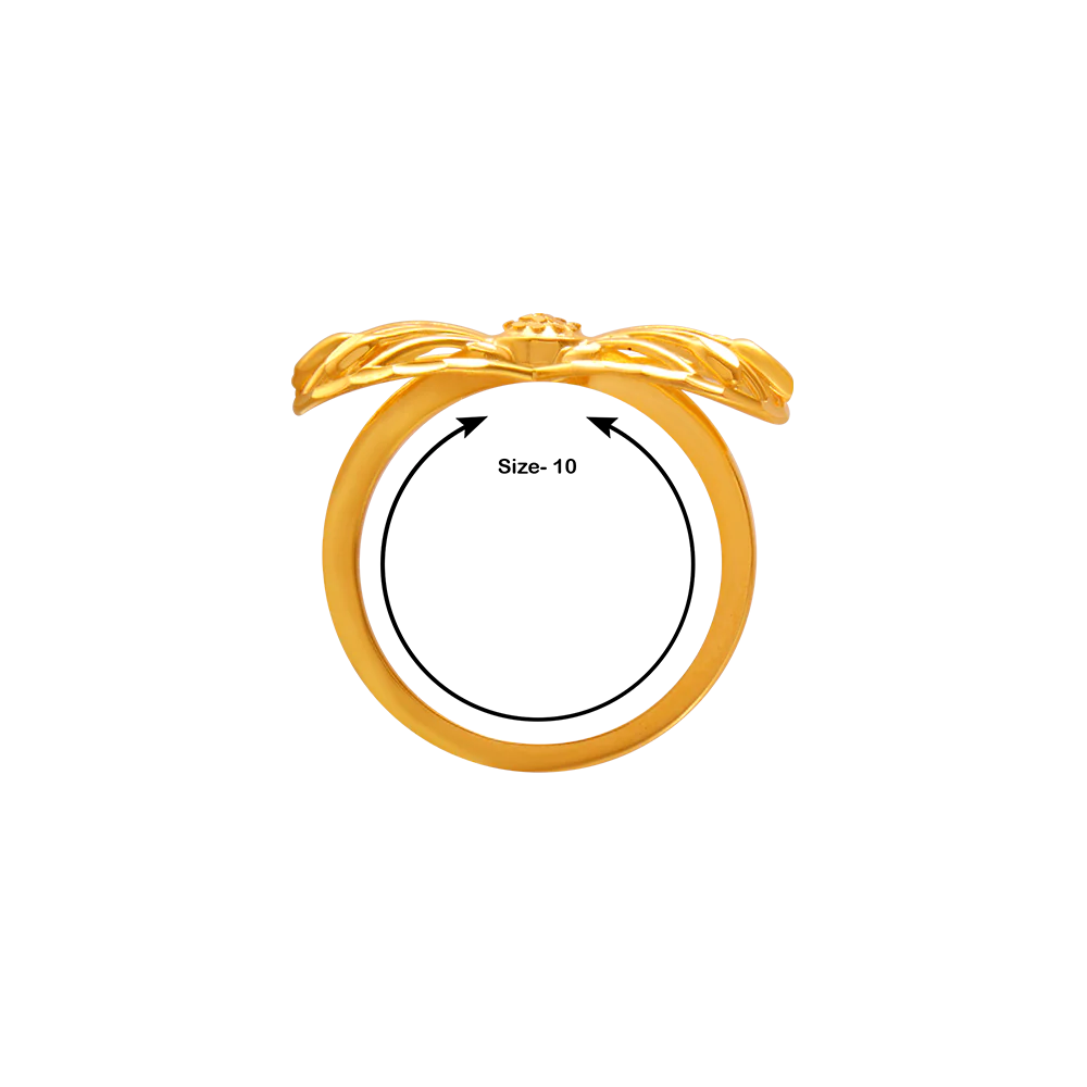 14KT (585) Yellow Gold Ring For Women - Image 5