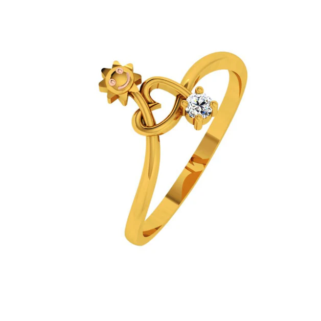 14KT (585) Yellow Gold Ring For Women - Image 4