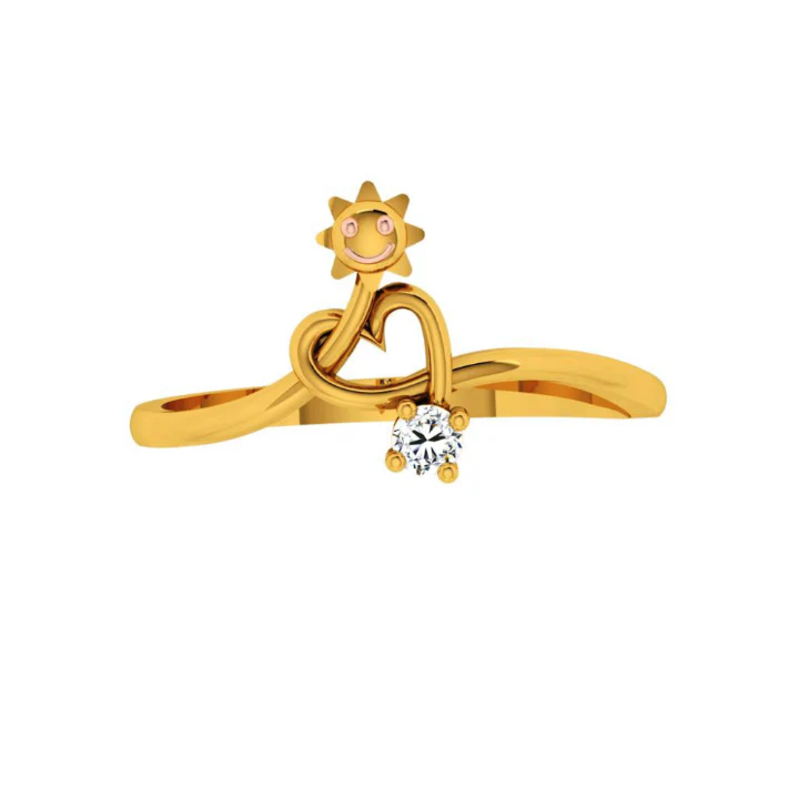 14KT (585) Yellow Gold Ring For Women - Image 6