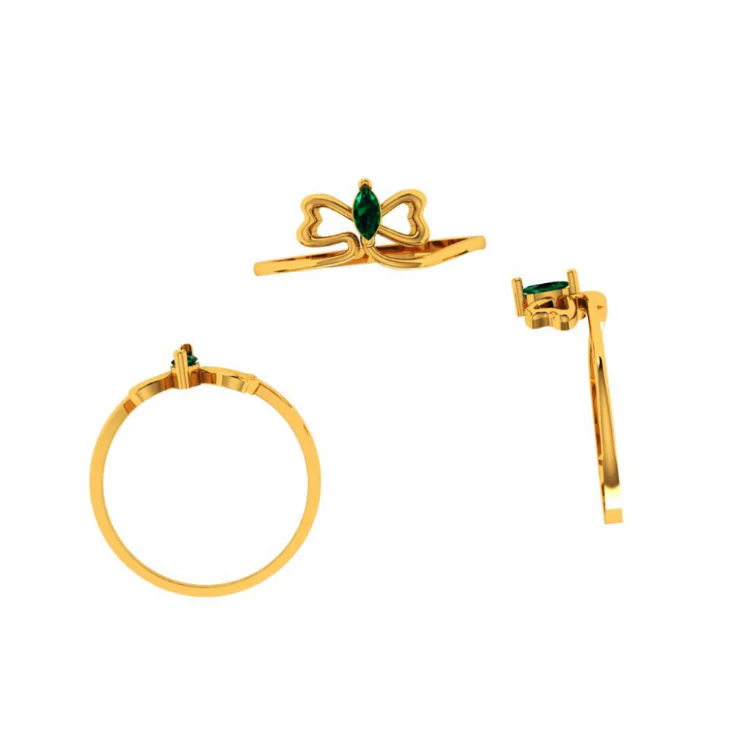 14KT (585) Yellow Gold Ring For Women - Image 7