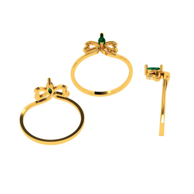 14KT (585) Yellow Gold Ring For Women - Image 8