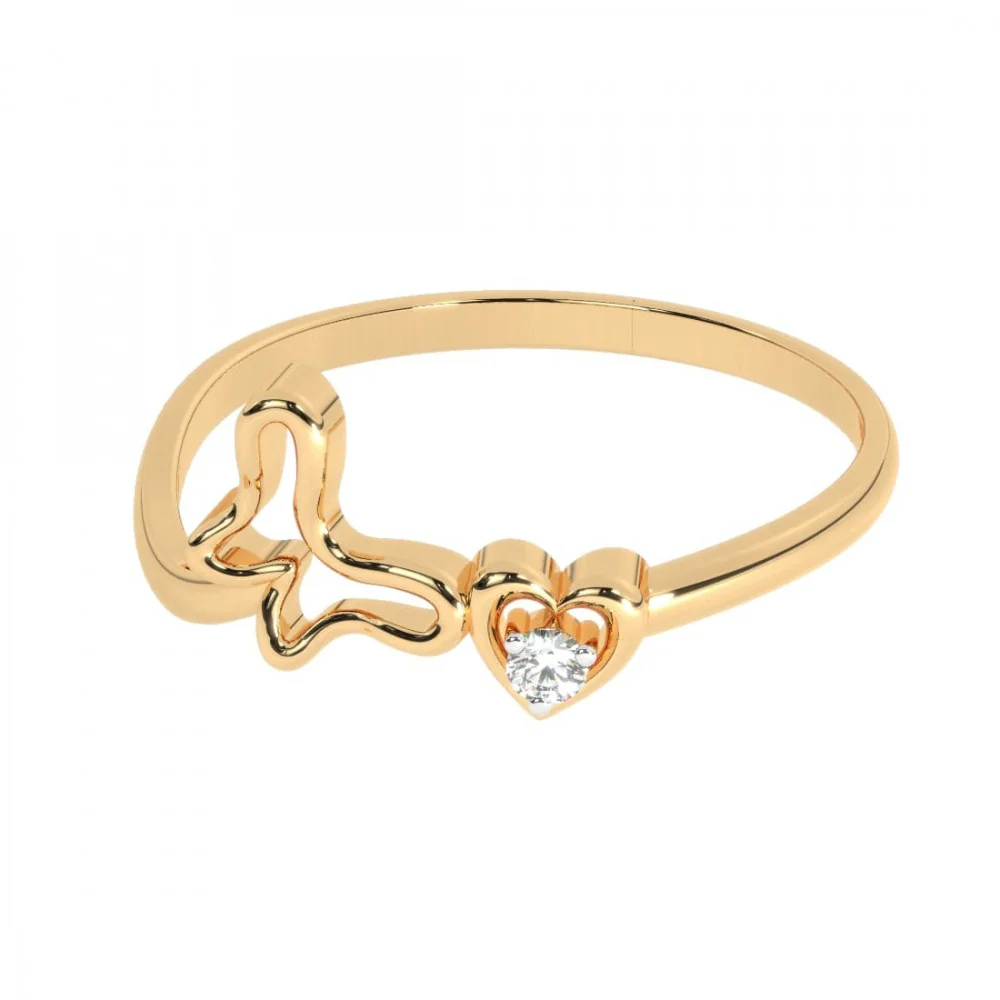 14KT (585) Yellow Gold Ring For Women - Image 2