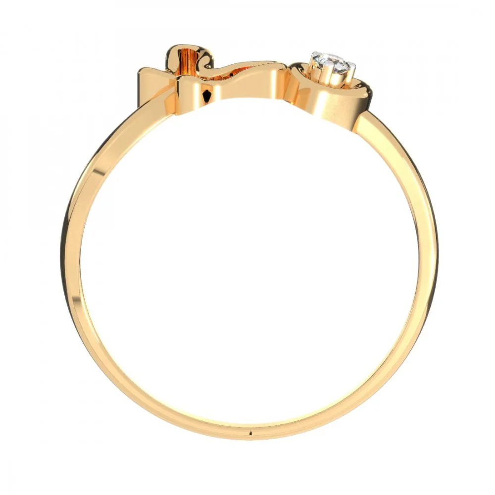 14KT (585) Yellow Gold Ring For Women - Image 3