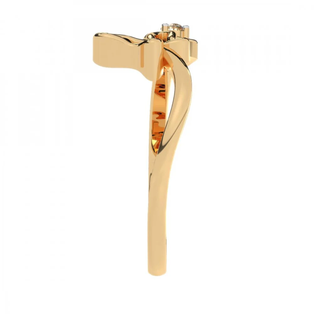14KT (585) Yellow Gold Ring For Women - Image 4