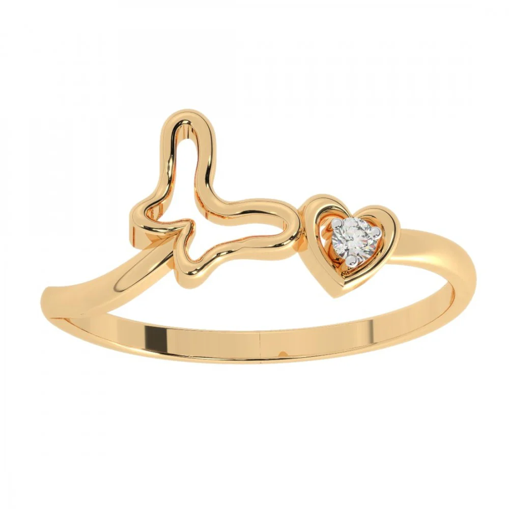 14KT (585) Yellow Gold Ring For Women - Image 6