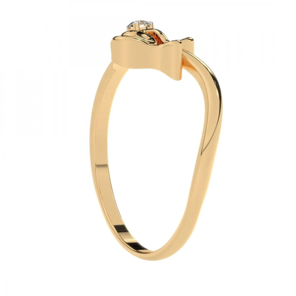 14KT (585) Yellow Gold Ring For Women - Image 8