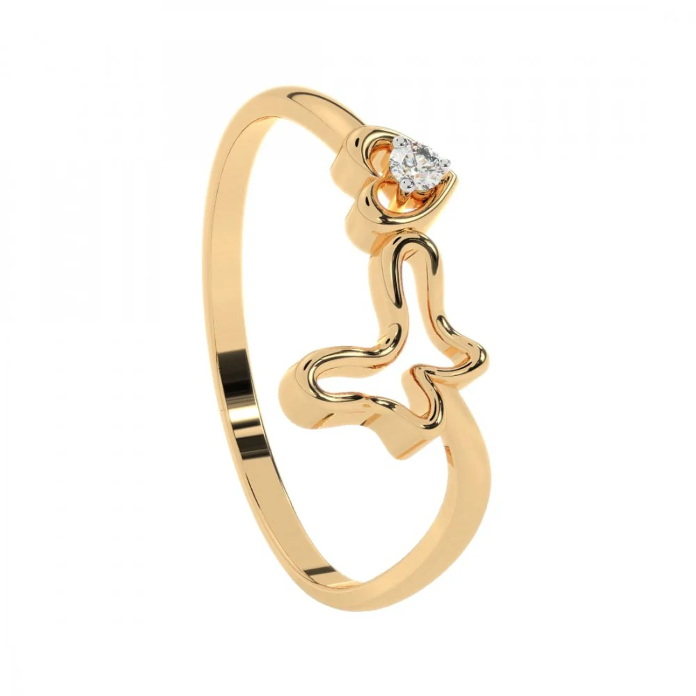 14KT (585) Yellow Gold Ring For Women - Image 9