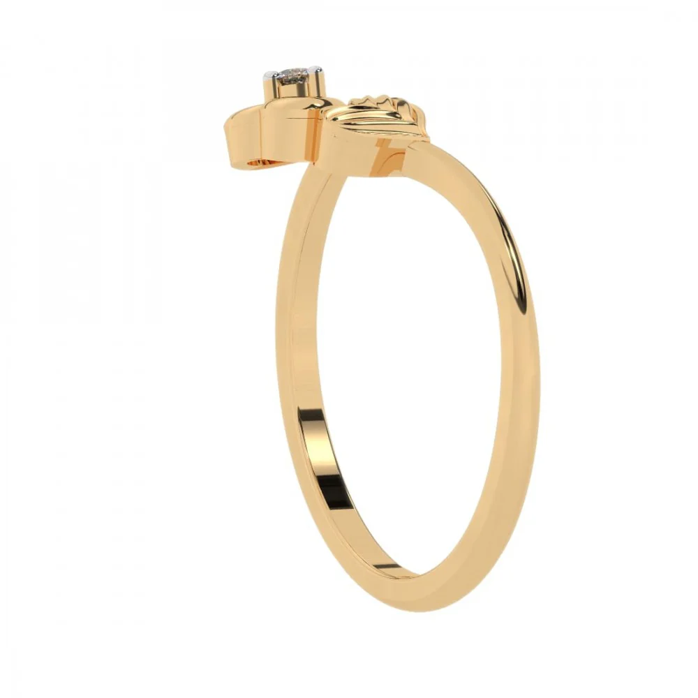 14KT (585) Yellow Gold Ring For Women - Image 8