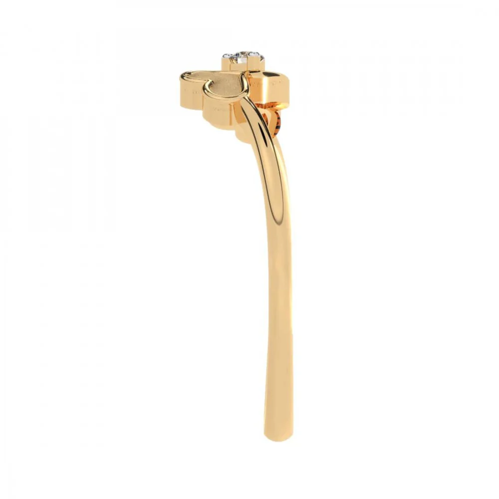 14KT (585) Yellow Gold Ring For Women - Image 4