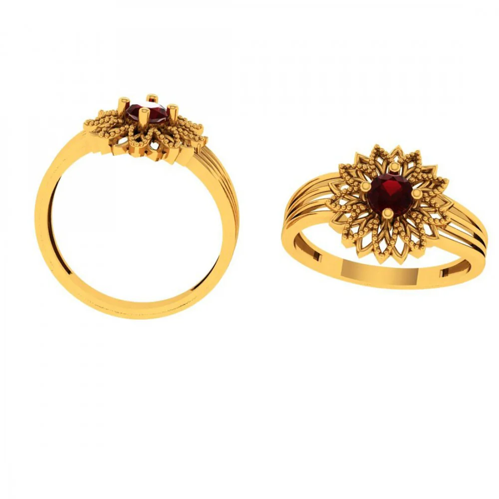 14KT (585) Yellow Gold Ring For Women - Image 6