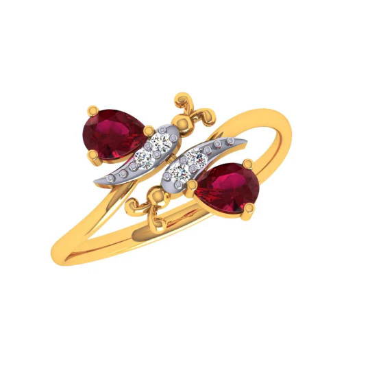 14KT (585) Yellow Gold Ring For Women - Image 5