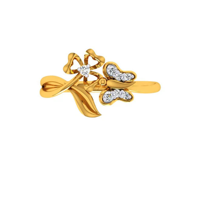 14KT (585) Yellow Gold Ring For Women - Image 6
