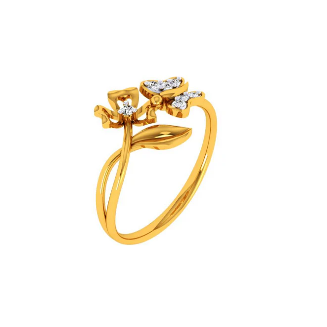 14KT (585) Yellow Gold Ring For Women - Image 9