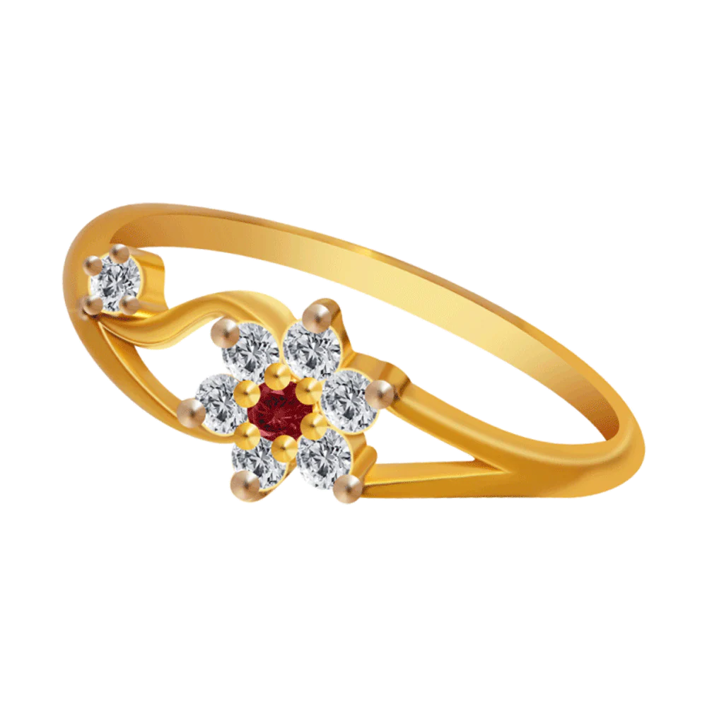 14KT (585) Yellow Gold Ring For Women - Image 2