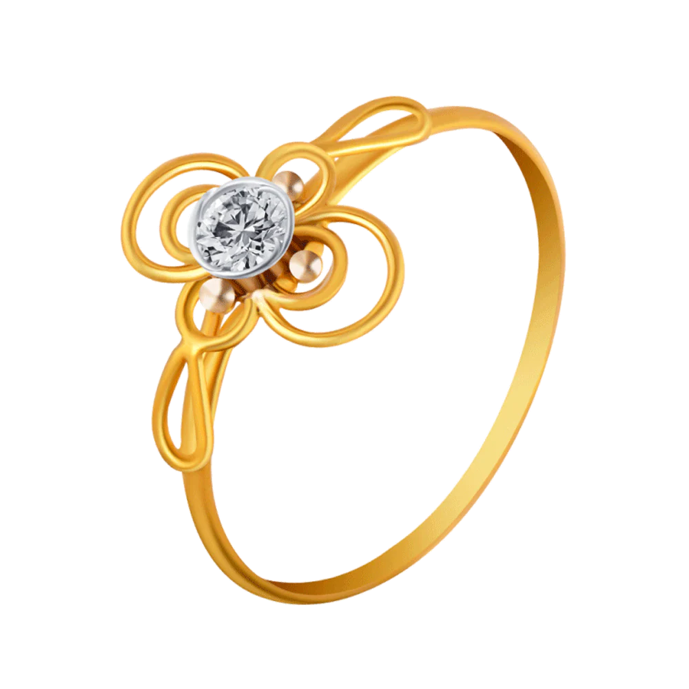 14KT (585) Yellow Gold Ring For Women - Image 2