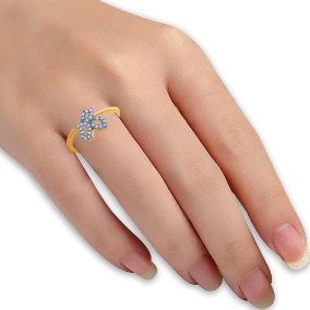14KT (585) Yellow Gold Ring For Women - Image 4