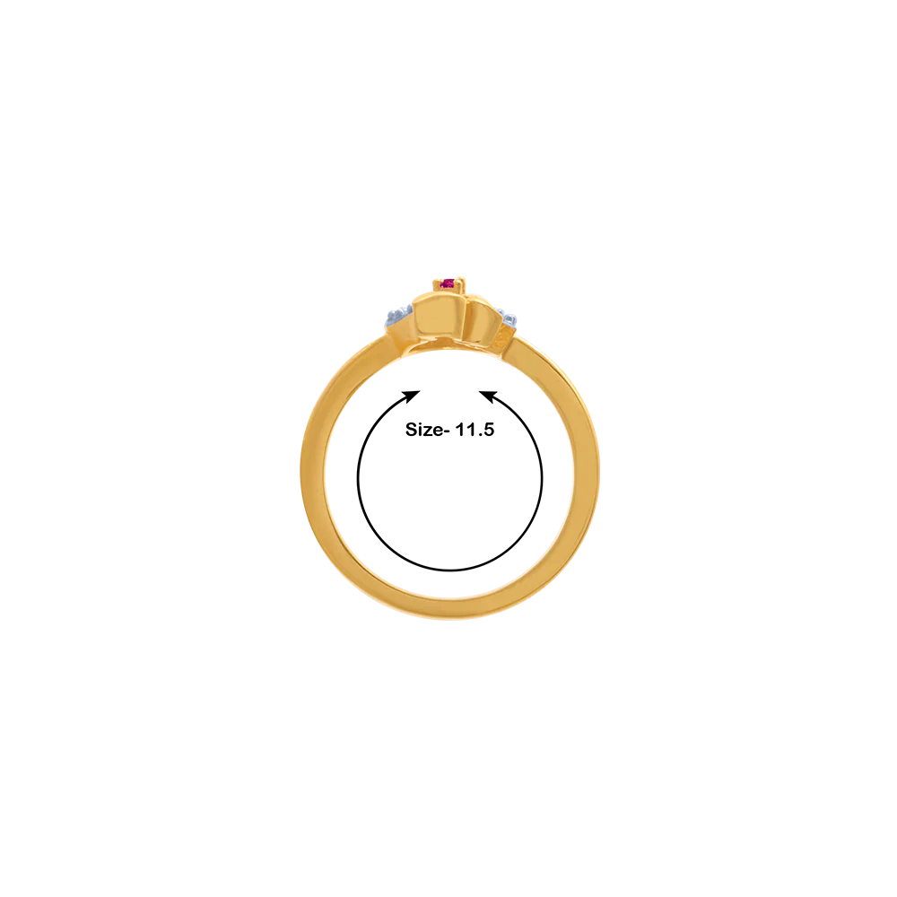 14KT (585) Yellow Gold Ring For Women - Image 5