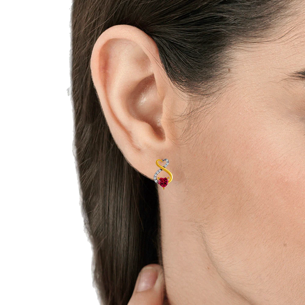 14KT (585) Yellow Gold Stud Earrings For Women