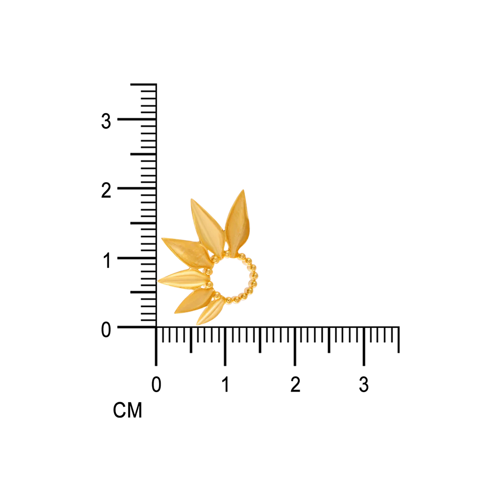 14KT (585) Yellow Gold Stud Earrings For Women - Image 5