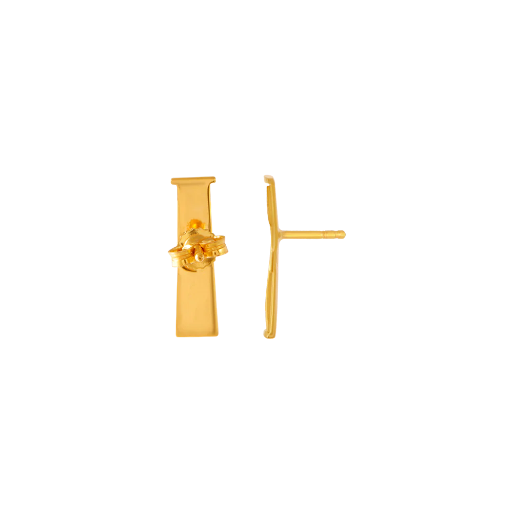 14KT (585) Yellow Gold Stud Earrings For Women - Image 3