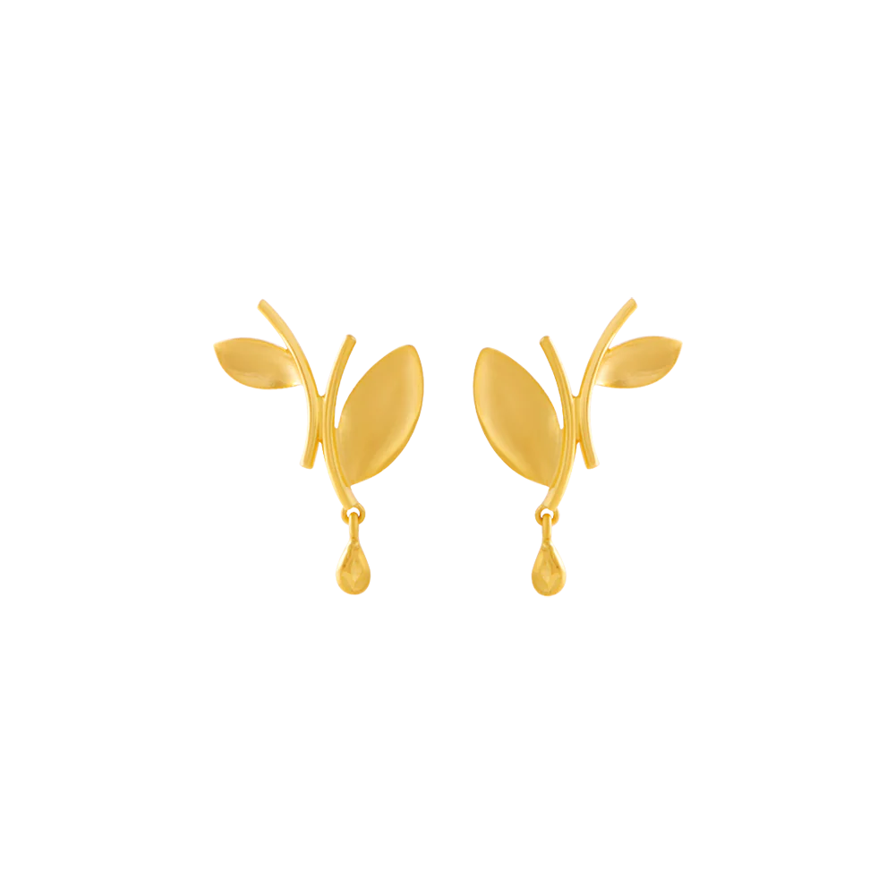 14KT (585) Yellow Gold Stud Earrings For Women