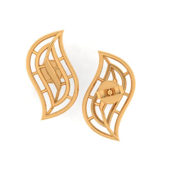 14KT (585) Yellow Gold Stud Earrings For Women - Image 6