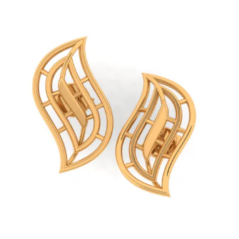 14KT (585) Yellow Gold Stud Earrings For Women - Image 7