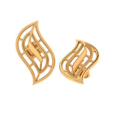 14KT (585) Yellow Gold Stud Earrings For Women - Image 9