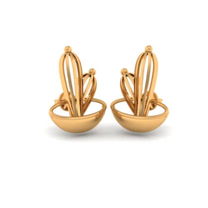 14KT (585) Yellow Gold Stud Earrings For Women