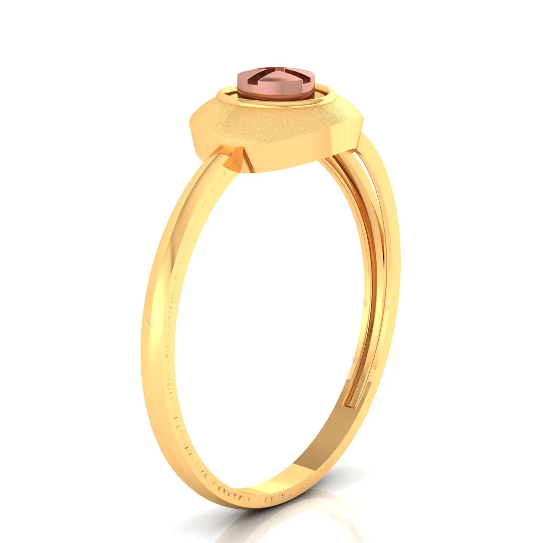 14KT (585) Yellow Gold Tear Drop Ring For Women & Girls - Image 2