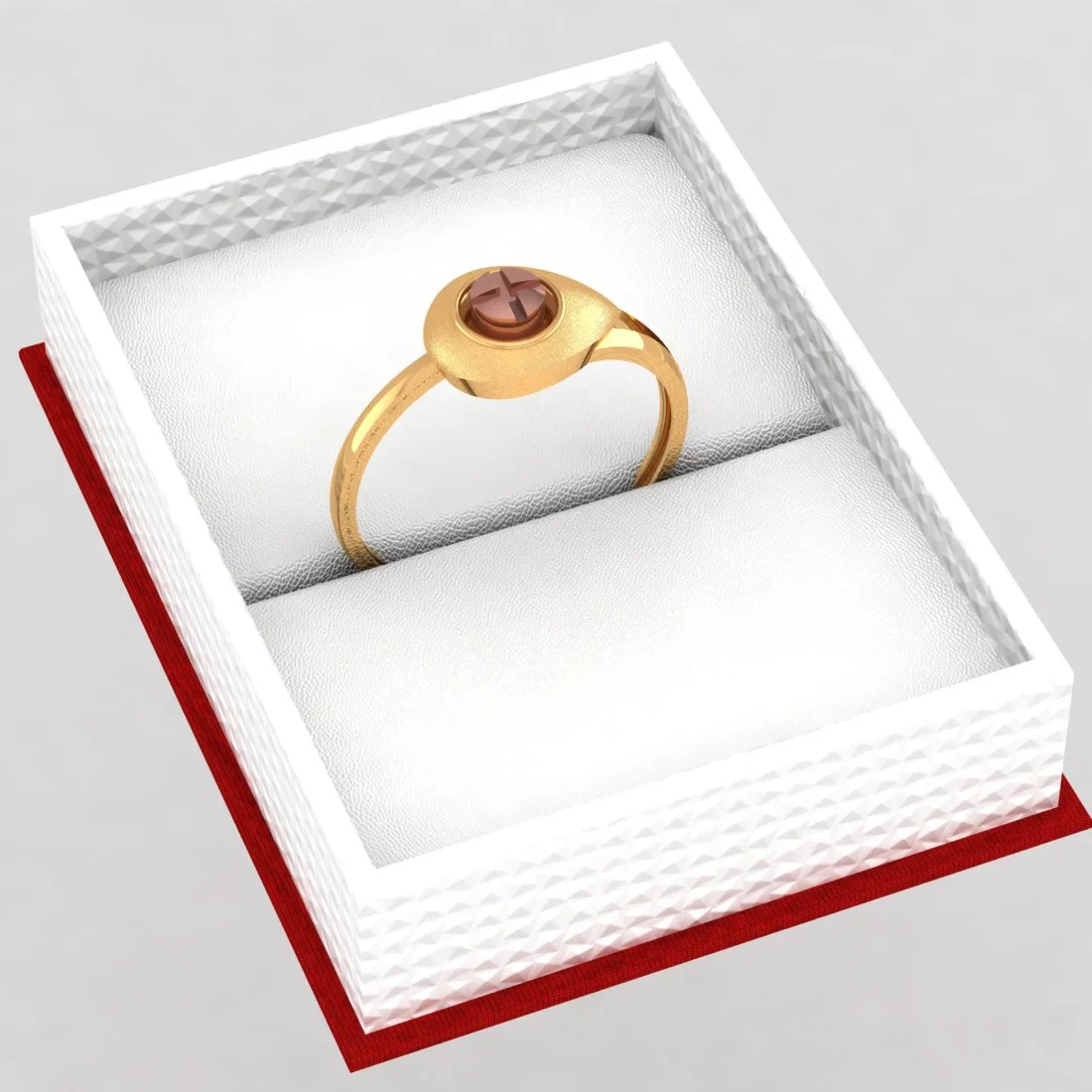 14KT (585) Yellow Gold Tear Drop Ring For Women & Girls - Image 6