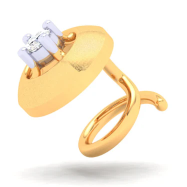 14KT Circle Shape With A Yellow Stone Gold Nosepin From Online Exclusive - Image 6