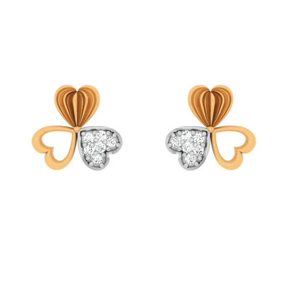 14KT Exclusive Gold Earring Design With Stone For Every Purpose
