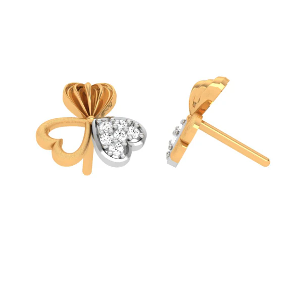 14KT Exclusive Gold Earring Design With Stone For Every Purpose - Image 7