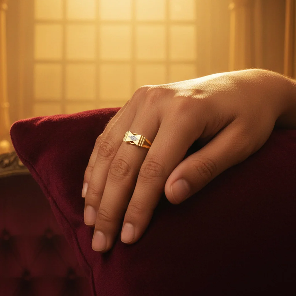 14KT Gold EterKnight Crest Men’s Diamond Ring - Image 3