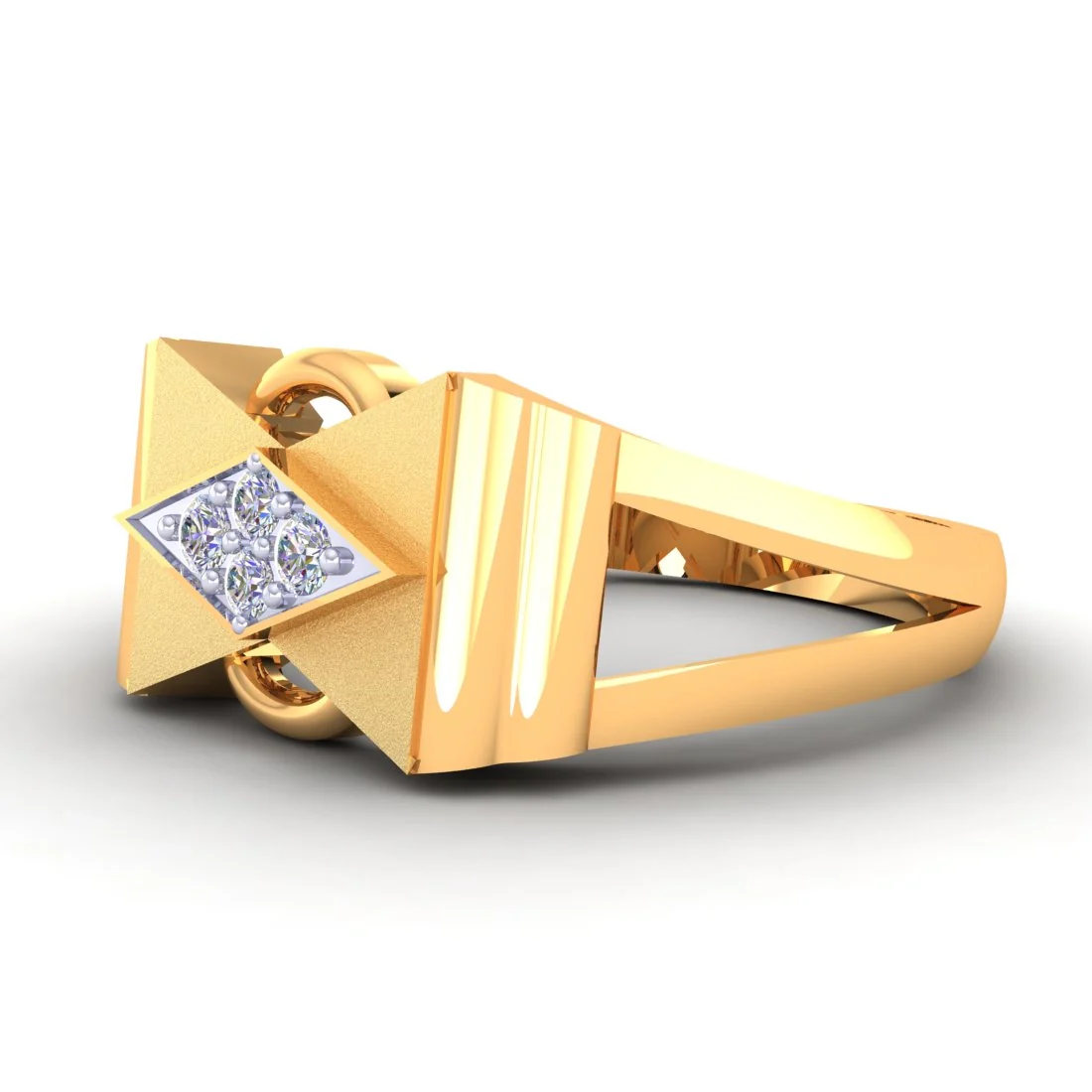 14KT Gold EterKnight Crest Men’s Diamond Ring - Image 6