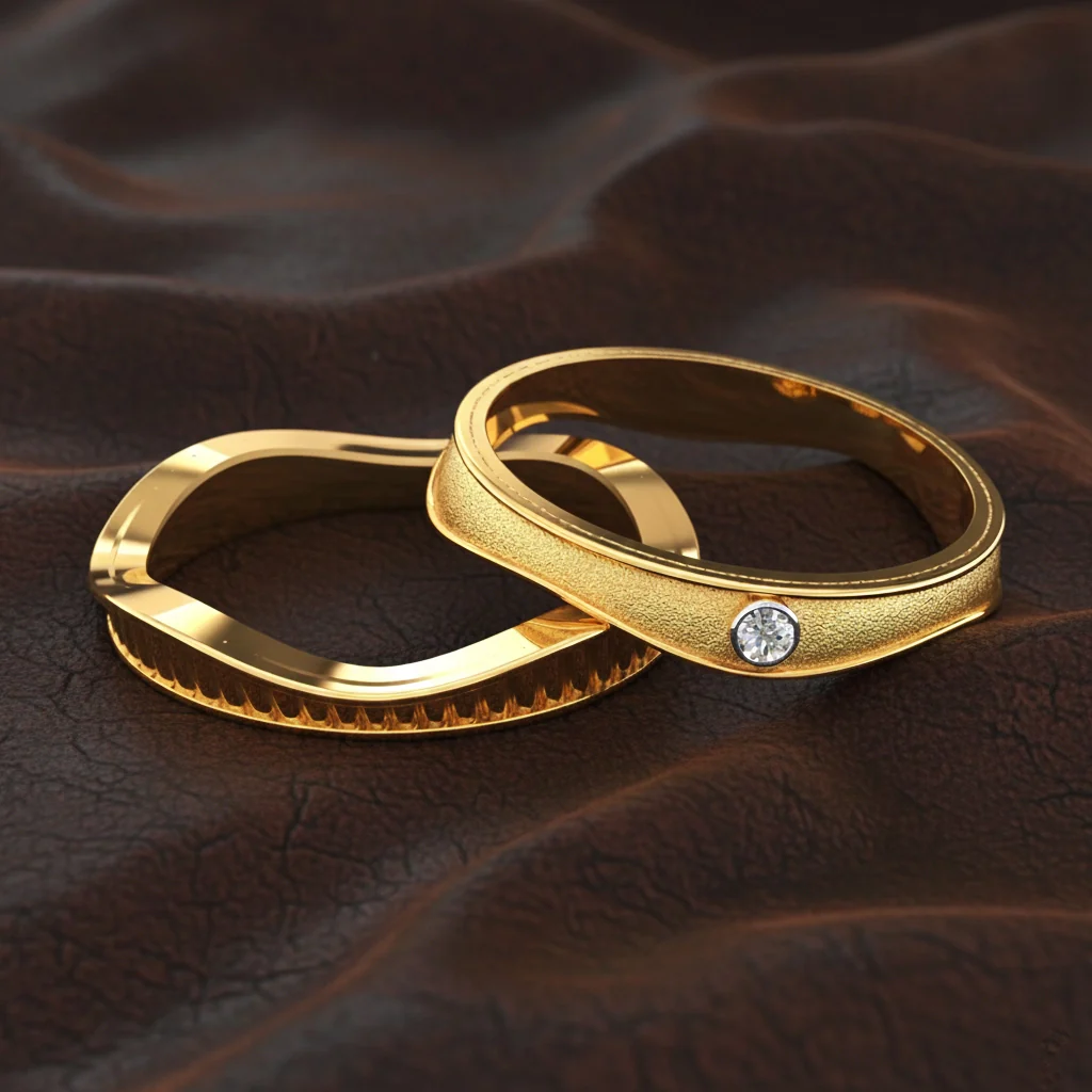 14KT Gold EterKnight DualEdge Convert 2-in-1 Men’s Diamond Ring – Convertible Gold Band - Image 6
