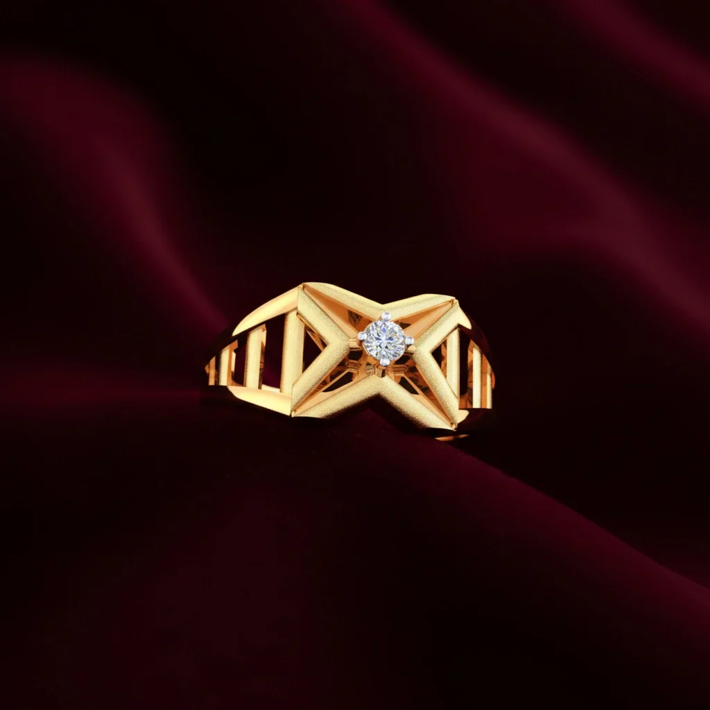14KT Gold EterKnight Vertex Prime Men’s Diamond Ring