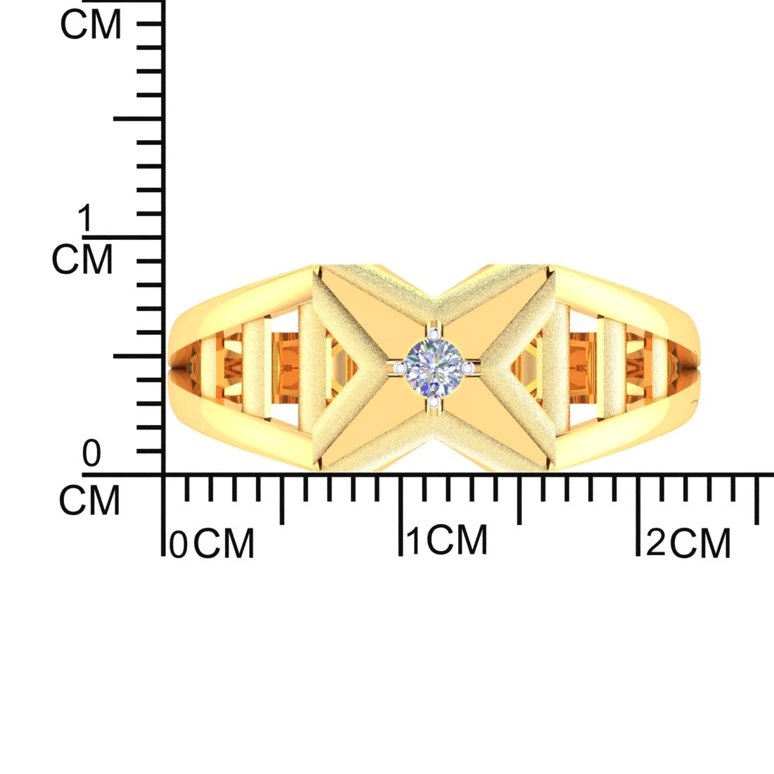14KT Gold EterKnight Vertex Prime Men’s Diamond Ring - Image 7
