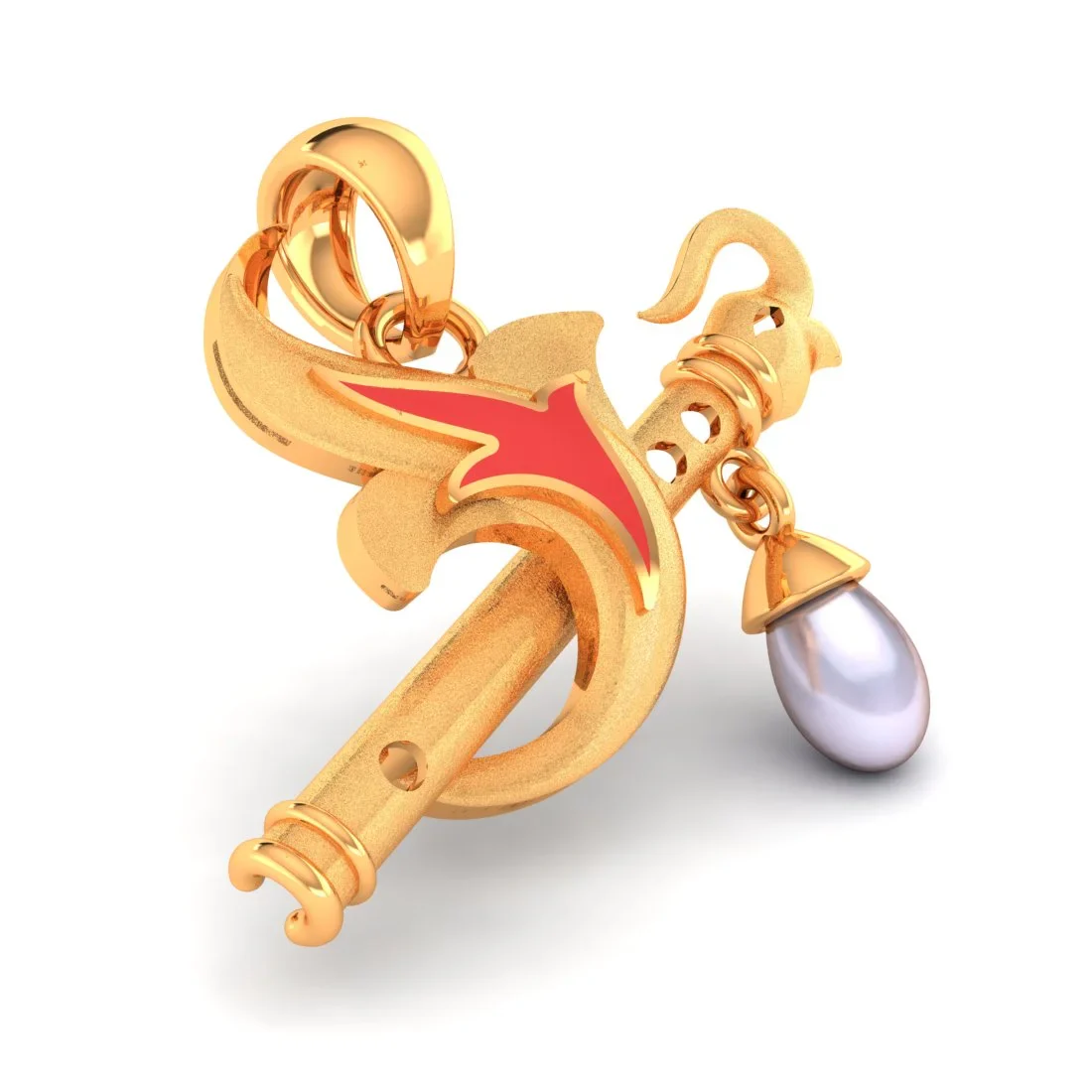 14KT Gold Lord Krishna with Flute Pendant for Men & Women (Without Chain) - Image 5