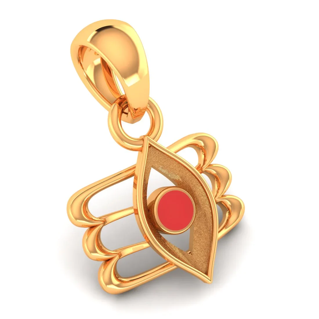14KT Gold Shiv Third Eye Pendant for Men & Women (Without Chain) - Image 2
