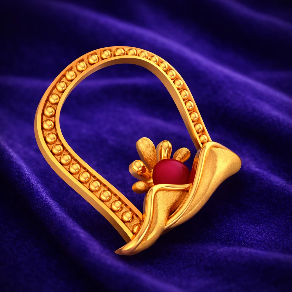 14KT Gold Sunrise Arch Designer Pendant