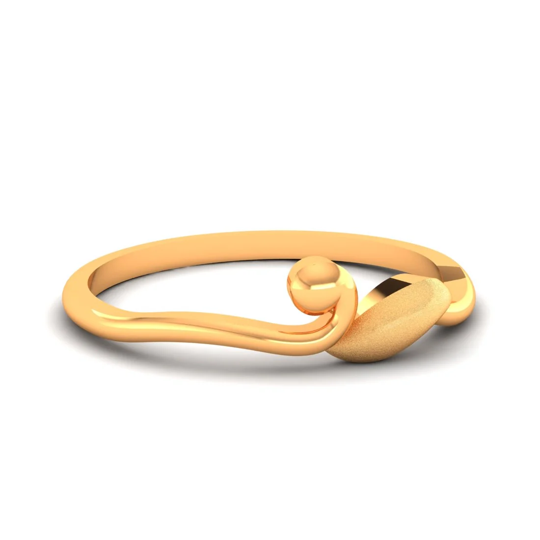14KT Gold Twist Curl Women’s Ring - Image 3